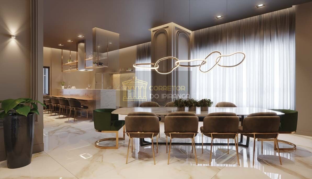 Espaço gourmet do Living Heredità Alto do Ipiranga — perspectiva ilustrativa
