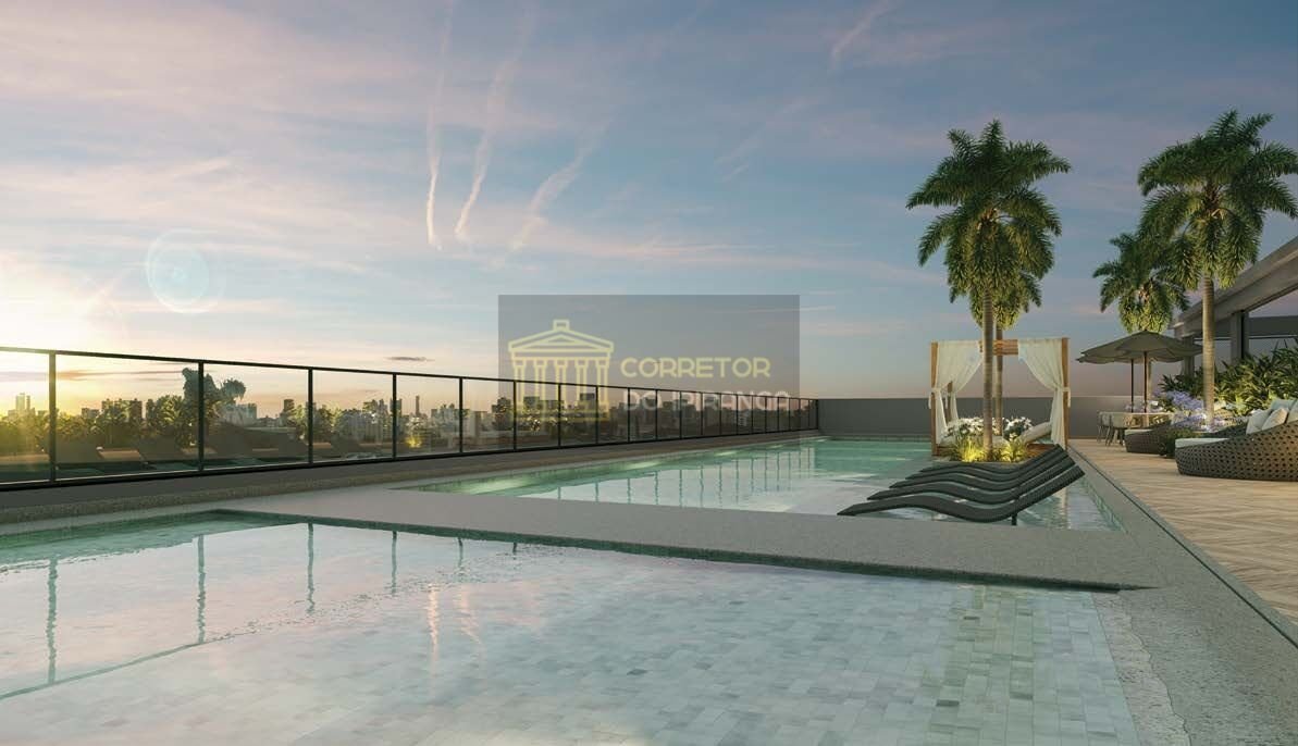 Piscina do Living Heredità Alto do Ipiranga com vista para a cidade — perspectiva ilustrativa