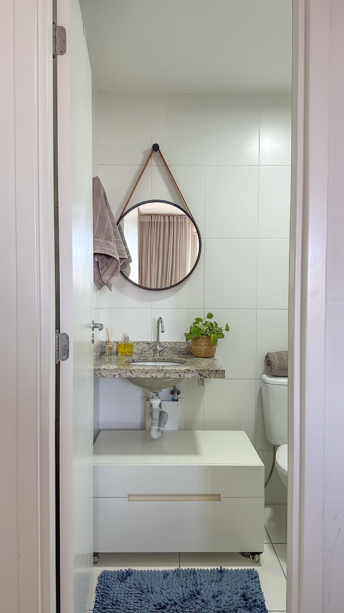 Banheiro social no apartamento de 69,70 m2 do Voxy Ipiranga
