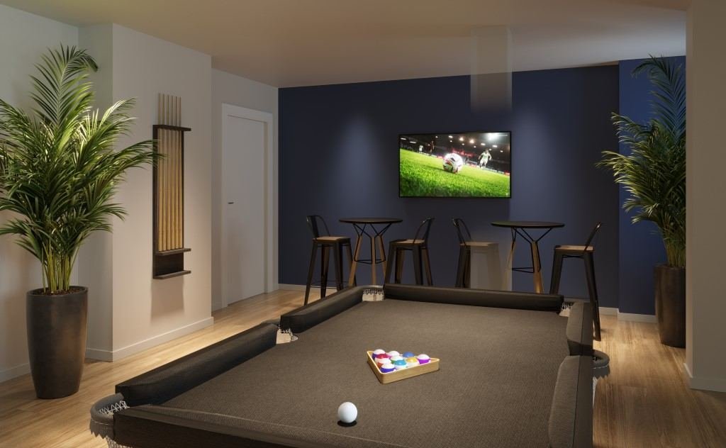 Sala de jogos do Essência Ipiranga — perspectiva ilustrativa
